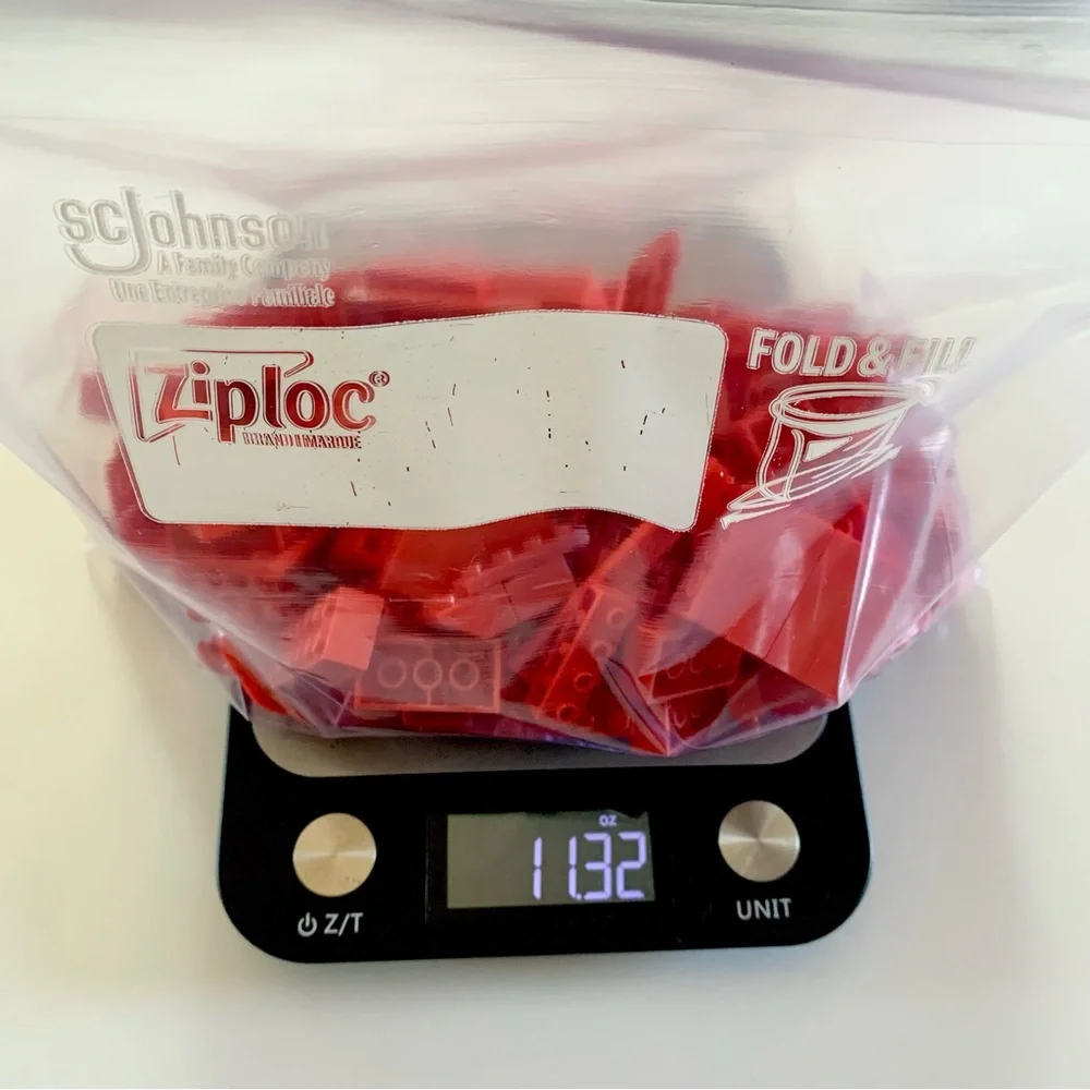 11 oz Red Lego Building Blocks